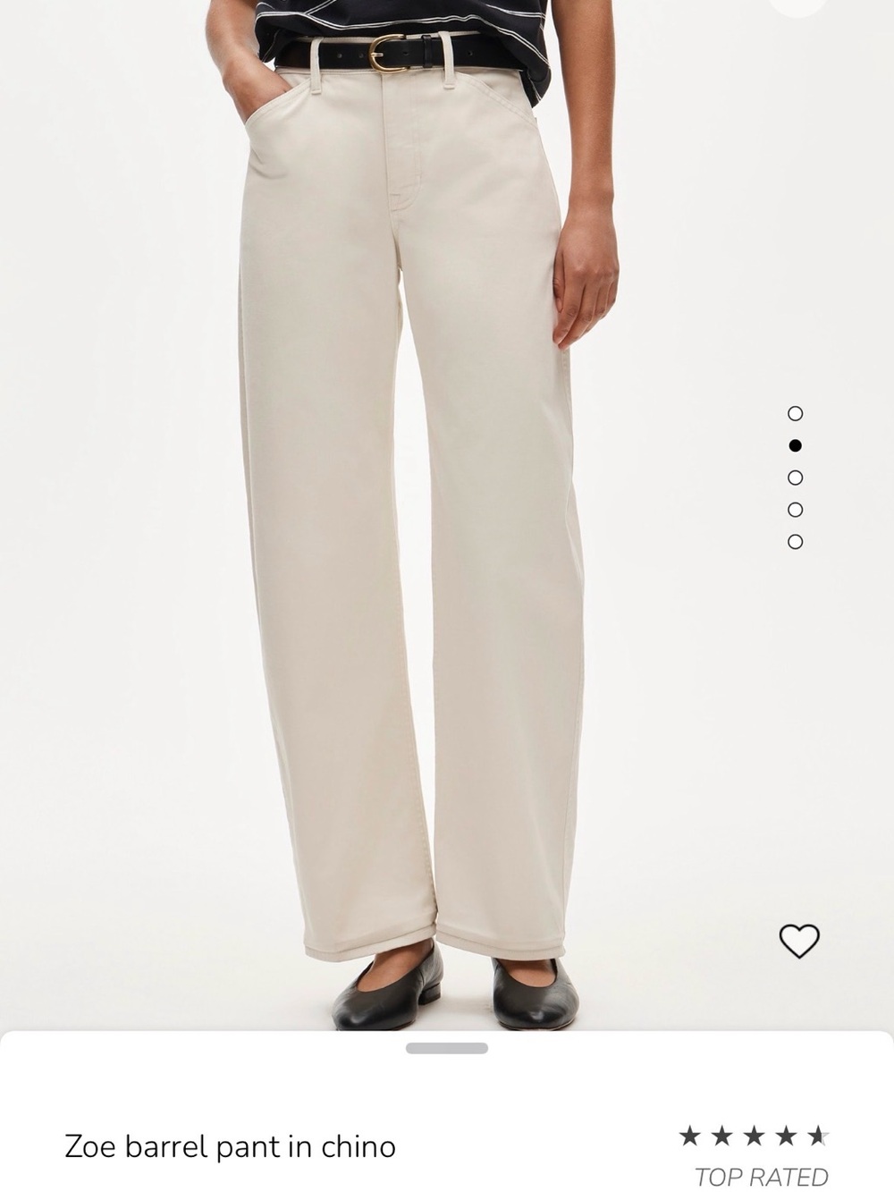 J. Crew Zoe Barrel Chino Pants — Cream